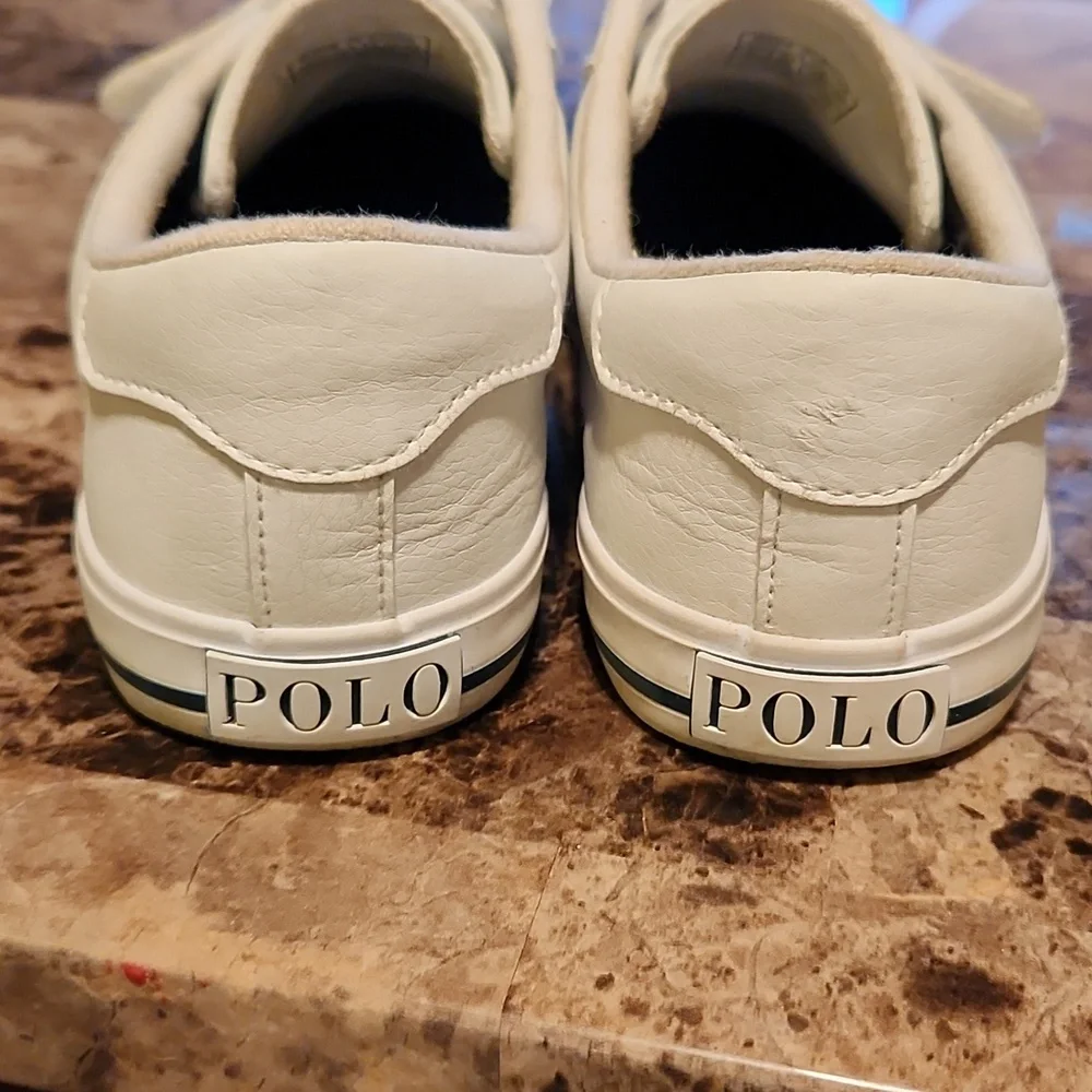 Ralph Lauren Kids White Velcro Sneakers